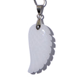 Natural Gemstone Carved Angel Wing Reiki Chakra Healing Necklace Pendant