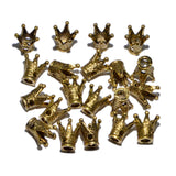 Solid Metal Finding King Crown Big Hole Connector Spacer Charm Beads 10 Pcs
