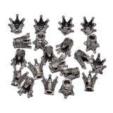 Solid Metal Finding King Crown Big Hole Connector Spacer Charm Beads 10 Pcs