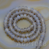 Natural Gray Agate Smooth/Matte/Faceted Rondelle Loose Beads on a 15.5" Strand