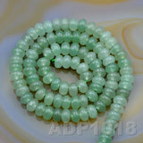 Natural Green Aventurine Gemstone Smooth/Matte/Faceted Rondelle Loose Beads on a 15.5" Strand