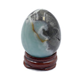 Natural Gemstone Egg Crystal Sphere Reiki Healing Massage Finger Exercise: Lemon Jade, Lapis, Amazonite, African Bloodstone, & Kambaba (3)