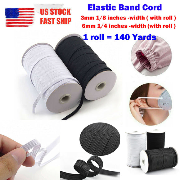140 yards roll of Black and White 3mm (1/8