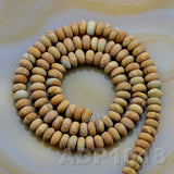 Natural Wood Grain Jasper Gemstone Smooth/Matte/Faceted Rondelle Loose Beads on a 15.5" Strand