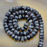 Natural Larvikite Labradorite Gemstone Smooth/Matte/Faceted Rondelle Loose Beads on a 15.5" Strand