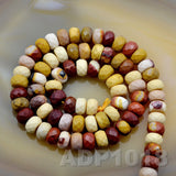Natural Moukaite Gemstone Smooth/Matte/Faceted Rondelle Loose Beads on a 15.5" Strand