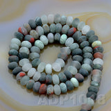 Natural Bloodstone Smooth/Matte/Faceted Rondelle Loose Beads on a 15.5" Strand