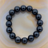 Natural Black Onyx Gemstone Beads Stretch Bracelet Healing Reiki