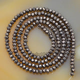 Top Quality Czech Crystal Faceted Rondelle Beads on a 15" Strand 2x3mm