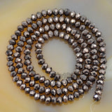 Top Quality Czech Crystal Faceted Rondelle Beads on a 15" Strand 3x4mm