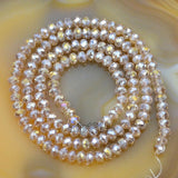 Top Quality Czech Crystal Faceted Rondelle Beads on a 15" Strand 3x4mm