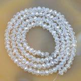 Top Quality Czech Crystal Faceted Rondelle Beads on a 15" Strand 3x4mm