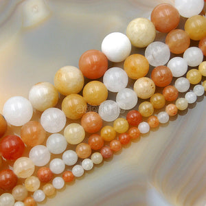 Natural Colorful Aventurine Round Loose Beads on a 15.5" Strand
