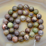 Natural Colorful Opal Gemstone Round Loose Beads on a 15.5" Strand