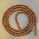 Top Quality Czech Crystal Faceted Rondelle Beads on a 15" Strand 2x3mm