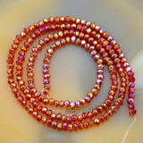 Top Quality Czech Crystal Faceted Rondelle Beads on a 15" Strand 2x3mm