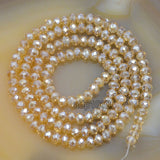 Top Quality Czech Crystal Faceted Rondelle Beads on a 15" Strand 3x4mm