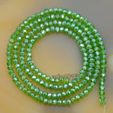 Top Quality Czech Crystal Faceted Rondelle Beads on a 15" Strand 2x3mm