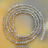 Top Quality Czech Crystal Faceted Rondelle Beads on a 15" Strand 2x3mm