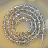 Top Quality Czech Crystal Faceted Rondelle Beads on a 15" Strand 2x3mm