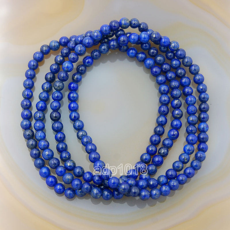 Lapis Lazuli Bracelet Tile-Shaped Bead Stretch phenomenal quality