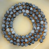 Natural Larvikite Labradorite Round Loose Beads on a 15.5" Strand