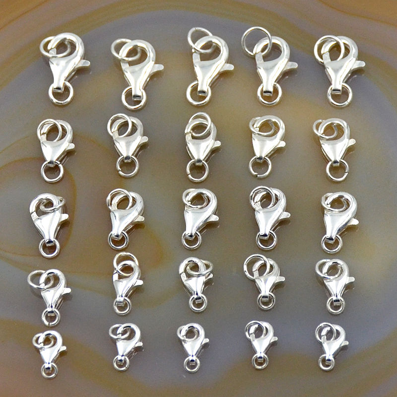 100Pcs Alloy Lobster Clasps Antique Silver Lobster Claw Clasps for DIY  Jewelry Making Accessories Fastener Hook( Nickel) G-123 - AliExpress