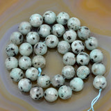 Faceted Natural Lotus Jasper Gemstone Round Loose Beads on a 15.5" Strand