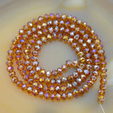 Top Quality Czech Crystal Faceted Rondelle Beads on a 15" Strand 3x4mm