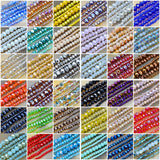 Top Quality Czech Crystal Faceted Rondelle Beads on a 15" Strand 3x4mm