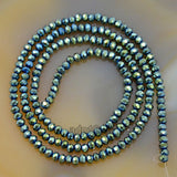 Top Quality Czech Crystal Faceted Rondelle Beads on a 15" Strand 2x3mm