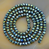 Top Quality Czech Crystal Faceted Rondelle Beads on a 15" Strand 3x4mm