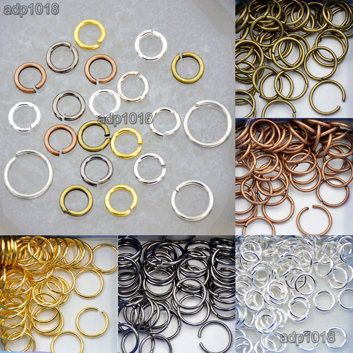 Single Loop & Double Loop Plated Over Copper Jump Rings Connectors Met – AD  Beads