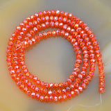 Top Quality Czech Crystal Faceted Rondelle Beads on a 15" Strand 2x3mm