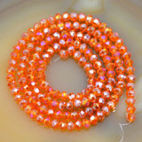 Top Quality Czech Crystal Faceted Rondelle Beads on a 15" Strand 3x4mm