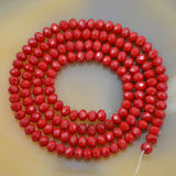 Top Quality Czech Crystal Faceted Rondelle Beads on a 15" Strand 3x4mm