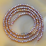 Top Quality Czech Crystal Faceted Rondelle Beads on a 15" Strand 2x3mm