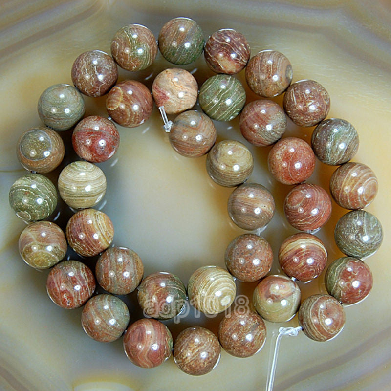 Gemstones - Rainbow Jasper Round Beads 6mm