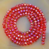 Top Quality Czech Crystal Faceted Rondelle Beads on a 15" Strand 3x4mm