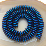 Natural Hematite Gemstone Rondelle Loose Beads on a 15.5" Strand