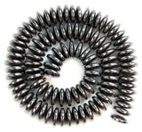 Natural Hematite Gemstone Rondelle Loose Beads on a 15.5" Strand