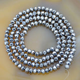 Top Quality Czech Crystal Faceted Rondelle Beads on a 15" Strand 3x4mm