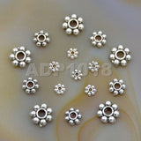 Daisy Flower Snowflake Shaped Solid Metal Copper Connector Spacer Charm Beads