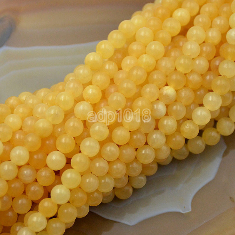 Asingeloo 6mm Natural Lemon Jade Beads for Jewelry Making Round Loose  Gemstone Beads for DIY Jewelry Healing Power Beads 15inch a Strand