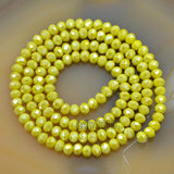 Top Quality Czech Crystal Faceted Rondelle Beads on a 15" Strand 3x4mm