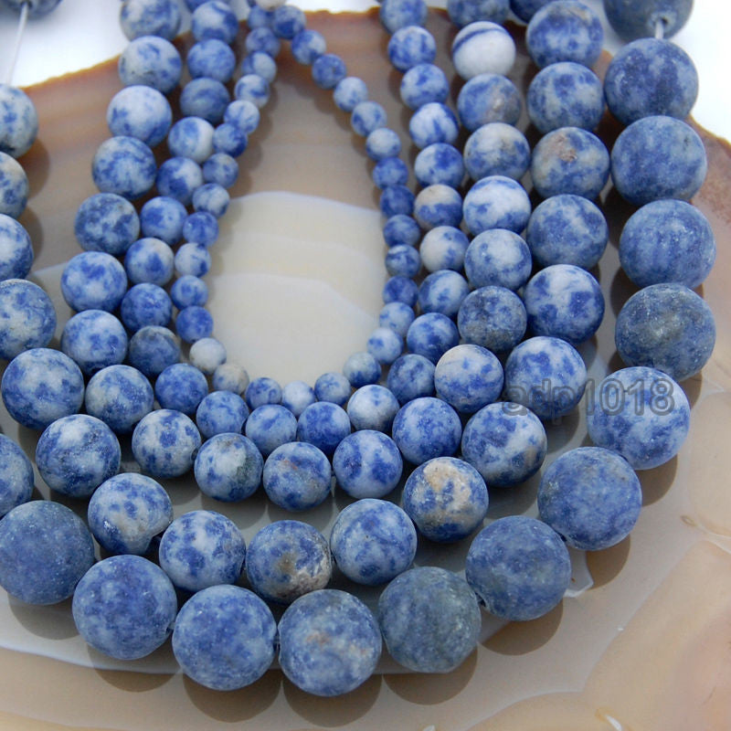 fashion natural stone blue marble beads