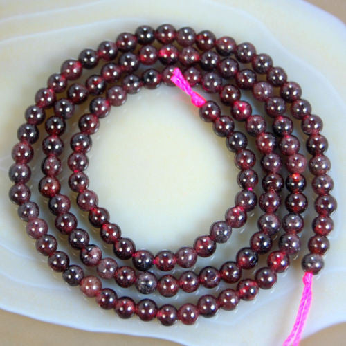 Garnet Beads, Dark Red, Small Chip - Golden Age Beads