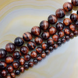 Natural Tiger's Eye Gemstone Round Beads 7.5" Sapphire Peridot Topaz Mix-Color