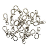 Lobster Claw Swivel Clasps Silver Plated Key Ring Metal Finding Jewelry Making 20 Pcs