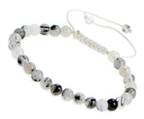 Natural 6mm Gemstone Bracelets Healing Power Crystal Macrame Adjustable 7-9 Inch